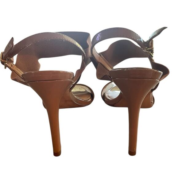 Antonio Melani Tan Slingback Heels Women’s 8.5 Leather Pointed Toe Career EUC - Picture 4 of 12